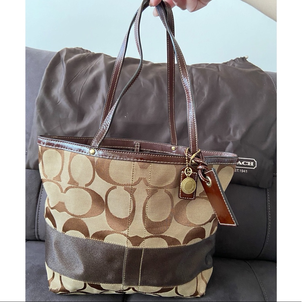 COACH Signature Logo Tote